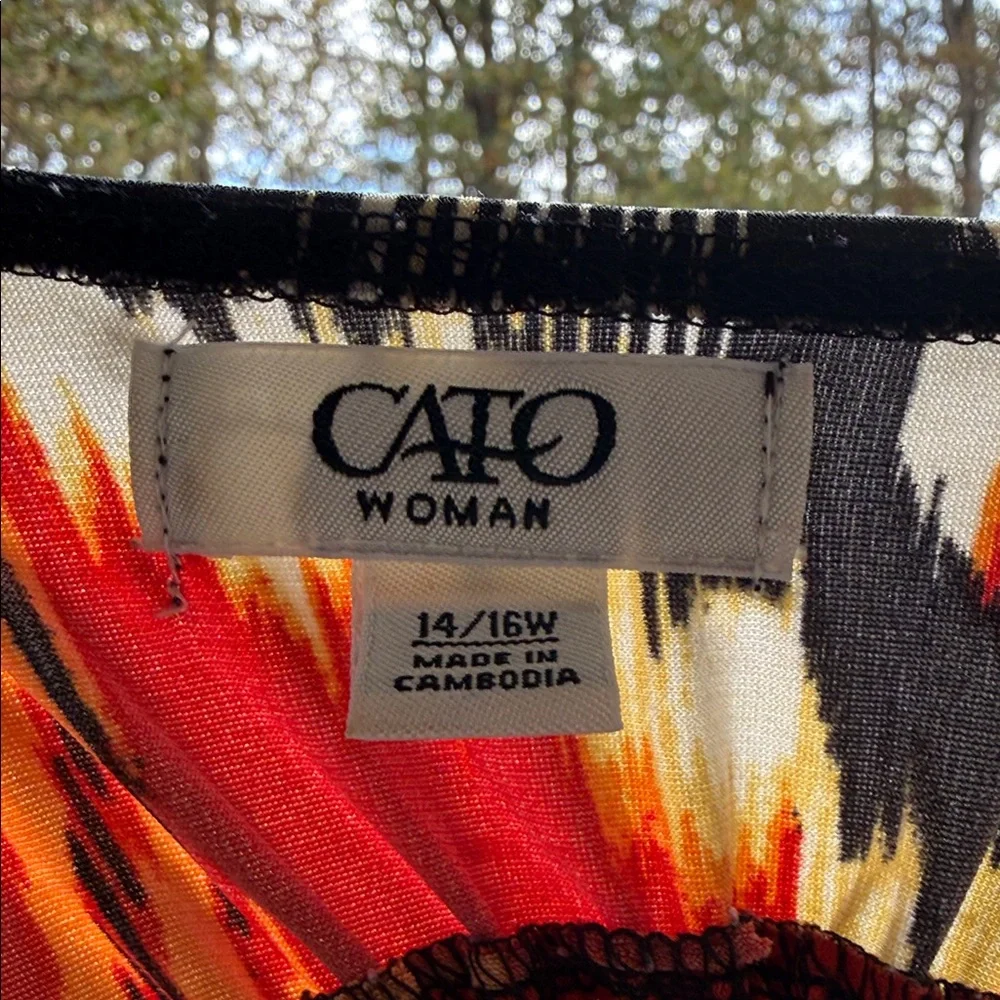 Cato Red, Orange and Black Backless Dress - Picture 4 of 5